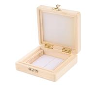 TEMPNAP Wooden Microscope Slide Organizer Box Laboratory Storage Holder for Slides with Compartments Reusable Specimens Case for Biological Studies