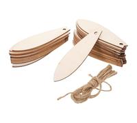 TEMPNAP Wooden Surfboard Cutouts 30Pcs Unfinished Blanks with Hemp Rope for DIY Crafts Boys and Painting Pool Party Summer Beach Decorations Hanging Ornaments