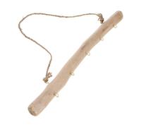 TEMPNAP Wooden Wall Hanger Organizer with Hooks for Household Storage, Convenient to Install, Suitable for Hanging Hats and Keys, Simple Creative Design Made of Wood Rope for Home Use