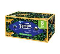 Tempo Box of Paper Handkerchiefs, 8 Boxes x 120 Handkerchiefs, 3 Ply Biodegradable, Family Box The Power of Kindness