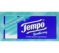 Tempo Breathe Easy Tissues with Cooling Menthol (Pack of 6, Total 480)
