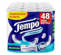 Tempo Comfort Toilet Paper, Soft and Resistant, 48 Maxi Rolls