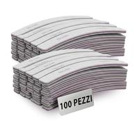 TEMPO DI SALDI 100 Half Moon Files Bilateral Grain 100/180 For Nail Art Reconstruction