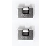 tempo di saldi CATENACCIO2 Pair of Solid Steel Rectangular Padlocks with 3 Keys