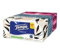 Tempo Original Trio Box handkerchiefs, 4-ply tempo, in a Practical Tissue Box with Great Design, 3 x 100 Pieces.