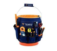 TEMPO PA9100 5 Gallon Bucket Tool Organizer - 600D Fabric Bucket Tool Bag 5 gallon - 30 pockets, 9 slots, PVC coating