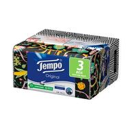 Tempo Paper Tissues Box, 3 Boxes of 80 Disposable Tissues, 4-Ply, Limited Edition Seletti Box, 4 Assorted Graphics, Recyclable Pack of Natural Origin