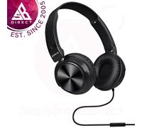 Groov-e Tempo Stereo Heaphones with In-Line Mic & Remote - Black
