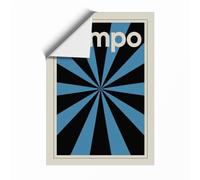 Tempo Sunburst Geometric Unframed Wall Art Print A1 (84.1×59.4cm), Wall Decor for Living Room, Bedroom, Office & Home, Art Gift