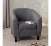 Seconique Tempo Tub Chair In Grey Fabric Designed To Fit Seamlessly In Any Living Area