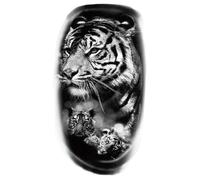 Temporary Arm Tattoos Waterproof Animal Tattoo Sticker Arm Sleeve Big Tiger Lion Wolf Rose Fake Tattoo For Man Women(009)