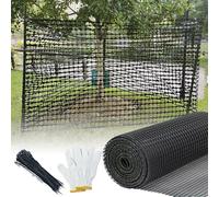 Temporary Black Fencing for Yard & Garden3.3x22ft Plastic Mesh Fence for Dogs Chickens Deer Netting Outdoor Poultry & Snow Barrier Backyard Protection