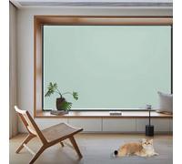 Temporary Black Out Blinds 70 x 95 cm, Customized Blind Temporary, No Drill, Easy Fit, Light Material Blackout Blind, Blackout Blinds on, with Nano Tape for Home Office, Green