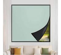 Temporary Black Out Blinds 95 x 120 cm, Easy to Stick on & Take Down, Thermal Properties Premium Fabric Blackout Blind Curtains Portable, With black tape for Home, Green