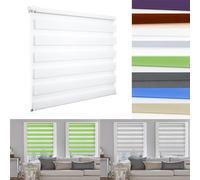 Temporary Blackout Blinds 60 x 110 cm Plain Colored UV-Resistant Straight Edge Dim-Out Roller Blind Made to Measure Available for Bedrooms, Living Room, White
