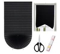 Temporary Blackout Blinds, VEGCOO 180 * 90cm Stick on Curtains Blackout Blinds with 2 Clips, No Drill Blinds Blackout Curtains for Bedroom Kitchen Bathroom Windows Nursery Loft Travel RV Car (1 Pc)