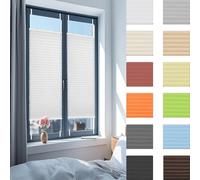 Temporary Blinds 100 x 90 cm Light Filtering, Blackout Thermal Privacy Protection Tailored Shades Light Filtering No Drill Instant Temporary for Windows Patio Kitchen, White