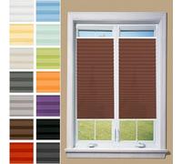 Temporary Blinds 120 x 60 cm Light Filtering, Blackout Thermal Privacy Protection Non-Woven Light Filtering Quick Fix and Easy to Install for Windows Patio Kitchen, Brown