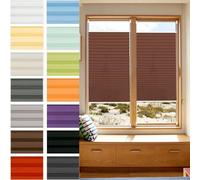 Temporary Blinds 120 x 60 cm Light Filtering, Blackout Thermal Privacy Protection Shades Clip in Blinds No Drill Quick Fix and Easy to Install for Patio Bathroom Bedroom, Brown