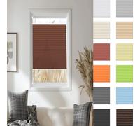 Temporary Blinds 120 x 60 cm Light Filtering, Blackout Thermal Privacy Protection Thermal Blackout Blinds No Drilling No Drill Instant Temporary for Windows Patio Kitchen, Brown