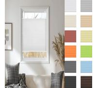 Temporary Blinds 50 x 130 cm Light Filtering, Blackout Thermal Privacy Protection Thermal Blackout Blinds No Drilling No Drill Instant Temporary for Windows Patio Kitchen, White