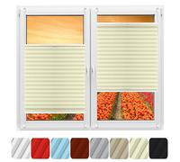Temporary Blinds for Windows 95 x 100 cm Light Filtering Privacy Protection No Drill Blinds Shades Quick Fix and Easy to Install for Bedroom, Kitchen, Bathroom, Beige