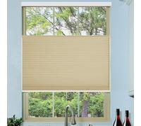 Temporary Blinds for Windows 95 x 155 cm Light Filtering Privacy Protection, No Drill, Clip on Blinds and Shades with Mounting Accessories for Bedroom Kitchen Bathroom, Cream Color