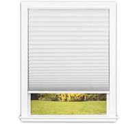 Temporary Blinds for Windows, Stick-On Blackout Curtains, No Drilling Required, Light Filtering Privacy Protection, Easy to Cut, for Bedroom Kitchen Bathroom Windows with 2 Clips (White, 60X180cm)