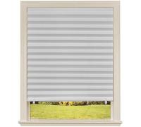 Temporary Blinds/Stick On Shades for Windows With Clips - Pleated Paper Shade for Bedroom, Bathroom, Kitchen - 92cm X 180cm (6, White Light Filtering)