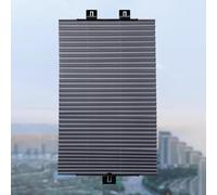 Temporary Blinds,Sun Protection Blackout Pleated Roller Blind for Window,Privacy Screen,Retractable Balcony Car Office Sun Shade Thermal Curtain Door Drape,No Drilling Easy to Cut