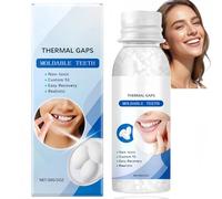 Temporary Den/tal Repair Kit with Moldable False Teeth & Den/ture Adh/esive Glu/e,Tooth Filling Beads for Missing Teeth,Broken Fillings,Chipped Tooth Repair,Emergency Den/tal Wax for Loose Crowns