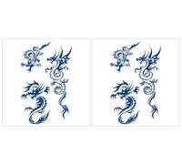 Temporary Dragon Tattoo Semi-Permanent Tattoos Long-Lasting Dragon Tattoos Fake Tattoos G015