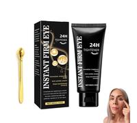 Temporary Eye Tightener Cream Set,Instant Eye Bag Tightening Cream with Massage Stick,Under Eyes Creams for Dark Circles and Puffiness Eyes,Fast Acting Firming Formula,Quick Smoothing Skin (A, 60g)