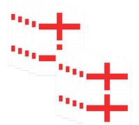 Temporary Face & Body Tattoo Sticker Flag Tattoos for trips pub World Cup Transfer Stickers for St George's Day Football Fan Kids Party Decorations - 5 Pack/20 Tattoos (England)