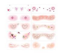 Temporary Face Plasters Pack of 10 Waterproof Temporary | Christmas face make-up for travel, everyday life, special occasions, autumn events, parties