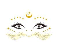Temporary Face Stickers - Cute Waterproof Decals, Festival Makeup Accessory | Colorful Face Decals for, Role Play Festivals Sticker | Self Adhesive Rhinestone Gems & Body Jewels, Eye Deco Makeup