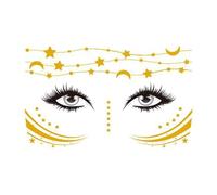 Temporary Face Stickers - Cute Waterproof Decals, Festival Makeup Accessory | Colorful Face Decals for, Role Play Festivals Sticker | Self Adhesive Rhinestone Gems & Body Jewels, Eye Deco Makeup