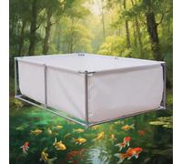 Temporary Fish Holding Tank, Aquarium Pool with Drain Valve, Easy to Assemble Canvas Pet Pond for Turtle Farming,