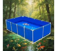 Temporary Fish Holding Tank, Canvas Aquarium Pool with Drain Valve, Easy Assembly 1x1m for Aquatic Life, Durable and Portable Fish Holding Pond