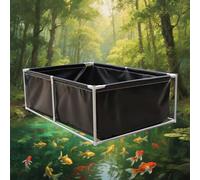 Temporary Fish Holding Tank with Drain Valve, Easy Assembly Canvas Pond for Aquatic Life, Ideal for Turtle Farming and Fish Habitats