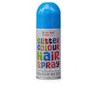 Temporary Glitter Hair Colour Spray 200ml, Washable Hair Dye Aerosol for Parties, Festivals, Fancy Dress & Halloween, Red Blue White Purple Green Gold, Party Style