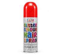 Temporary Glitter Hair Colour Spray 200ml, Washable Hair Dye Aerosol for Parties, Festivals, Fancy Dress & Halloween, Red Blue White Purple Green Gold, Party Style