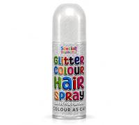 Temporary Glitter Hair Colour Spray 200ml, Washable Hair Dye Aerosol for Parties, Festivals, Fancy Dress & Halloween, Red Blue White Purple Green Gold, Party Style