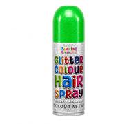 Temporary Glitter Hair Colour Spray 200ml, Washable Hair Dye Aerosol for Parties, Festivals, Fancy Dress & Halloween, Red Blue White Purple Green Gold, Party Style