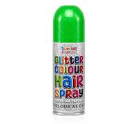 Temporary Glitter Hair Colour Spray 200ml, Washable Instant Hair Dye Spray for Parties Festivals Halloween Costumes Birthdays & Special Events Multi Colours Available (Green)