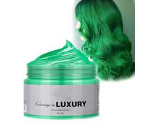 Temporary Green Hair Color Wax - Instant Hairstyle Cream Hair Dye - Disposable Coloring Mud for Men & Women - Green Hair Colour Spray,Natural Washable Styling DIY for Parties or Cosplay