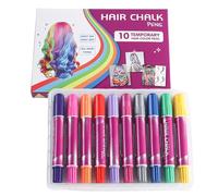 Temporary Hair Color 10-Color Hair Coloring Chalks | Washable Makeup Kit, Coloring Markers, Fun Toy for Girls Teens Kids