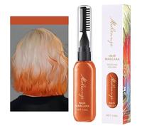 Temporary Hair Color Wax Colored Mascara Eyebrow Cream 1.5ML, Stylish Disposable Hair Dye Mud, Portable Hair Color Cream Mascara for Party, Cosplay -UKHZ04 (Orange, 1.5ML)