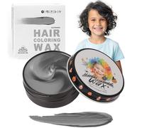 Temporary Hair Color Wax Dark Gray for Kids, Washable Colored Hairstyle Dye Mud, Disposable Instant Styling Pomade for Girls Boys Youth, DIY Coloring Gel Cream for Women Men Cosplay Halloween Party