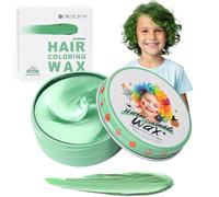 Temporary Hair Color Wax Green for Kids, Washable Colored Hairstyle Dye Mud, Disposable Instant Styling Pomade for Girls Boys Youth, DIY Coloring Gel Cream for Women Men Cosplay Halloween Party